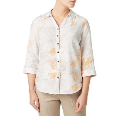 Multicoloured coral print blouse